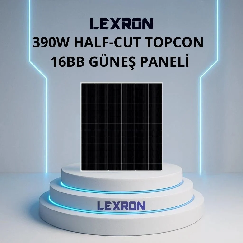 Ecosol 390W 16BB Half-Cut Topcon Güneş Paneli
