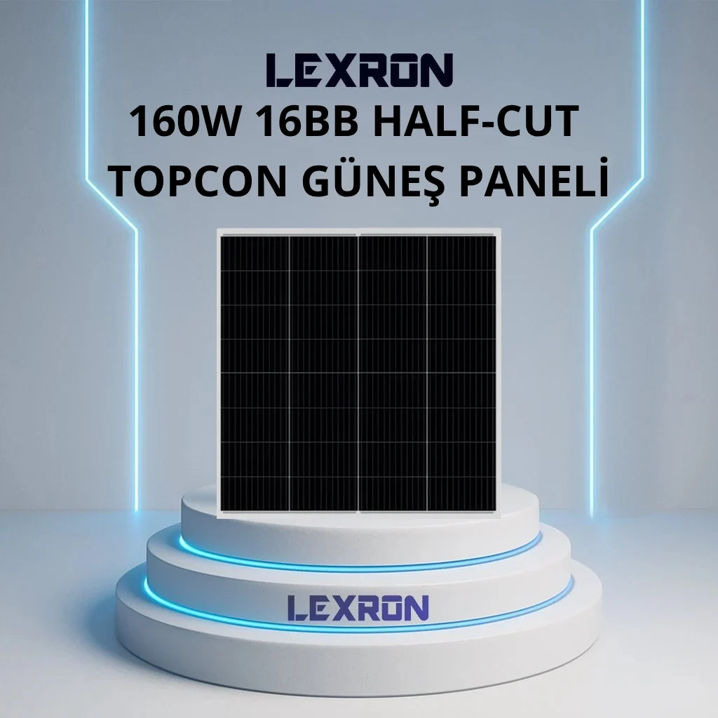 Lexron 160W 16BB Half-Cut Topcon Güneş Paneli