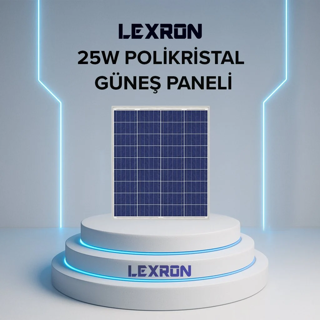 Lexron 25W Polikristal Güneş Paneli LXR-25P