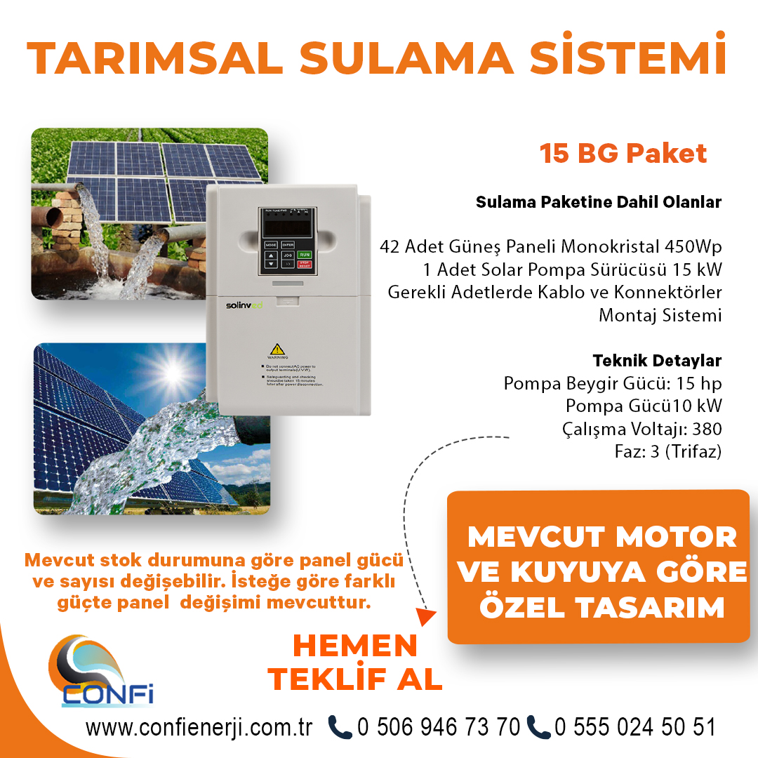 15 bg Sulama Sistemi