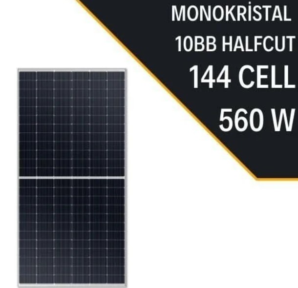 560W 10BB HALF CUT MONOKRISTAL GÜNEŞ PANELİ
