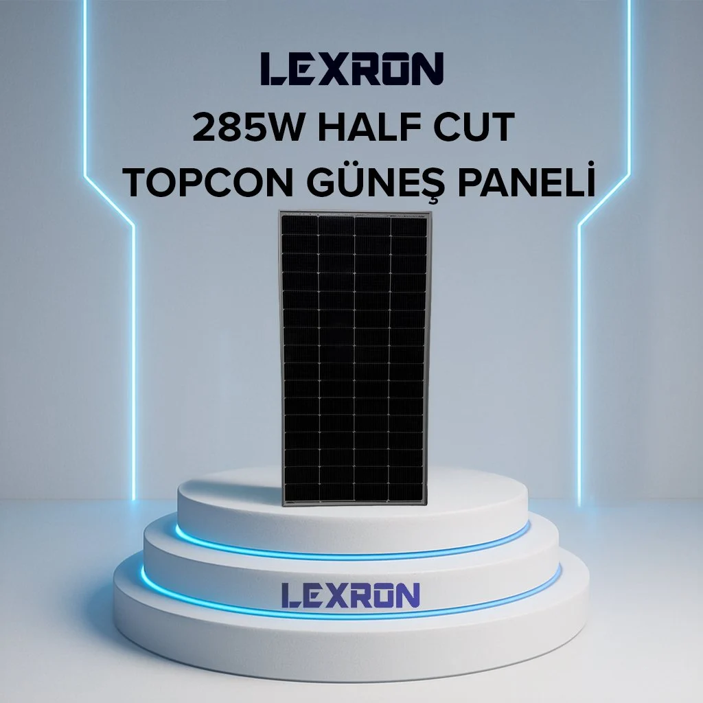 Lexron 285W 16BB Half-Cut Topcon Karavan Güneş Paneli