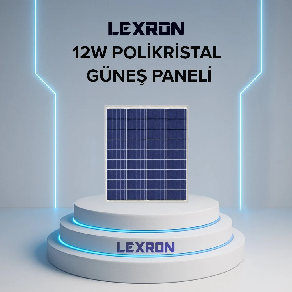 Lexron 12W Polikristal Güneş Paneli LXR-12P
