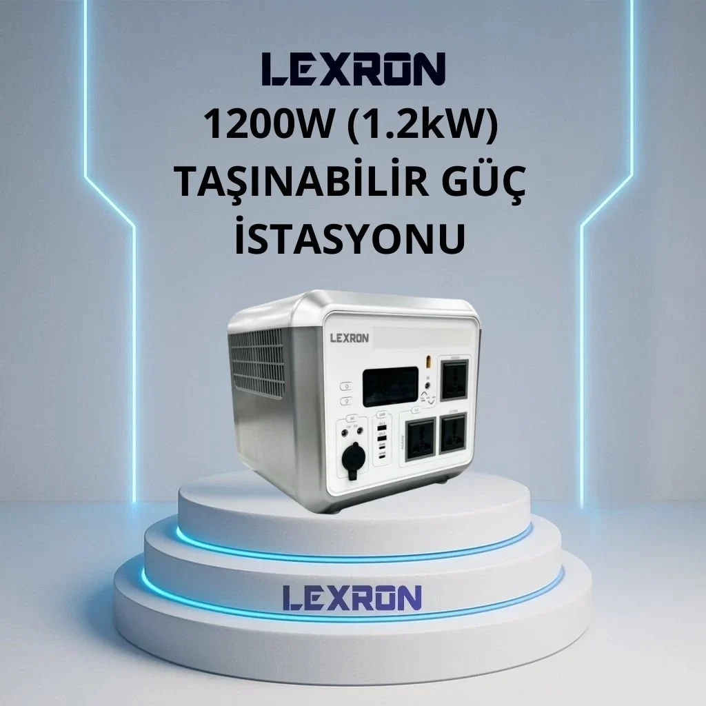 Lexron 1200W (1.2kW) Taşınabilir Güç İstasyonu PPS-1200